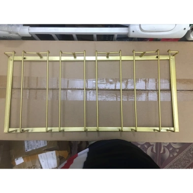 Giá treo ly rượu vang 4 hàng KT 400x225mm - Kệ treo ly gắn tủ, 250.000đ