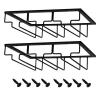 Giá treo ly rượu vang 4 hàng KT 400x225mm - Kệ treo ly gắn tủ, 250.000đ 4