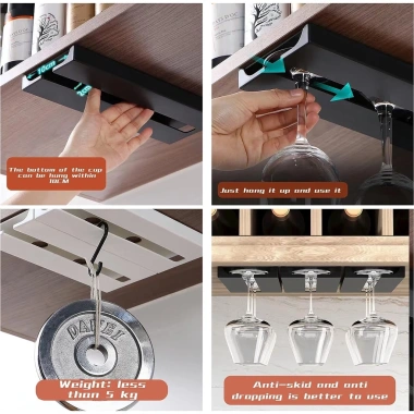 Giá treo ly rượu vang inox 304 cao cấp - Thiết kế sang trọng, giảm 20% còn 198.000đ 6