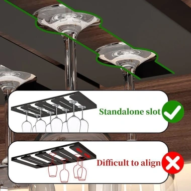 Giá treo ly rượu vang inox 304 cao cấp - Thiết kế sang trọng, giảm 20% còn 198.000đ 9
