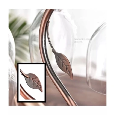 Giá treo ly và kệ để rượu vang decor màu đồng cao cấp 6 ly - giảm giá 350.000đ