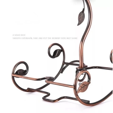 Giá treo ly và kệ để rượu vang decor màu đồng cao cấp 6 ly - giảm giá 350.000đ