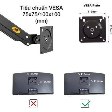 Giá Treo Màn Hình Máy Tính North Bayou NB F80 - Nhập Khẩu, BH 12 Tháng, 365.000 VNĐ 6