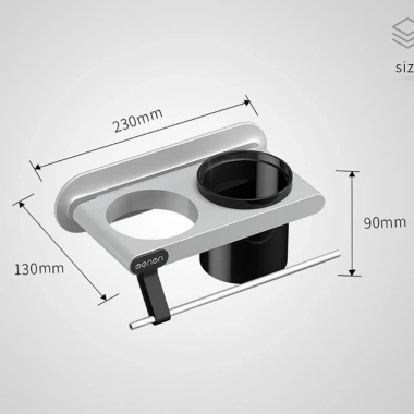Giá Treo Máy Sấy Tóc Cao Cấp OENON Dán Tường Kệ Nhà Tắm Nhựa 39.000₫