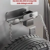 Giá Treo Máy Sấy Tóc Dán Tường HIKARI Nhôm Không Khoan Chống Gỉ, Kèm Giỏ Đựng Đồ 7