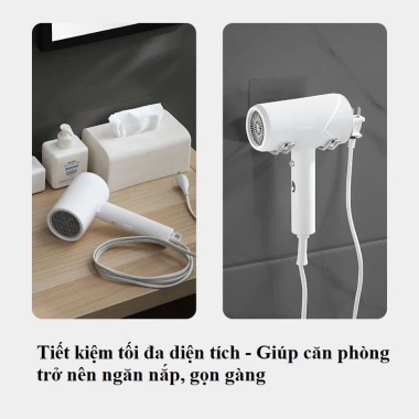 Gía Treo Máy Sấy Tóc Dán Tường Inox Không Rỉ - Tiết Kiệm Không Gian, Giá 65.000 VNĐ 5