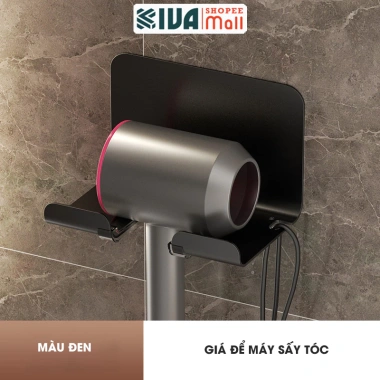 Giá treo máy sấy tóc KIVA nhôm hàng không không khoan bảo hành 10 năm - 75.000đ