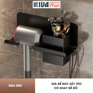 Giá treo máy sấy tóc KIVA nhôm hàng không không khoan bảo hành 10 năm - 75.000đ