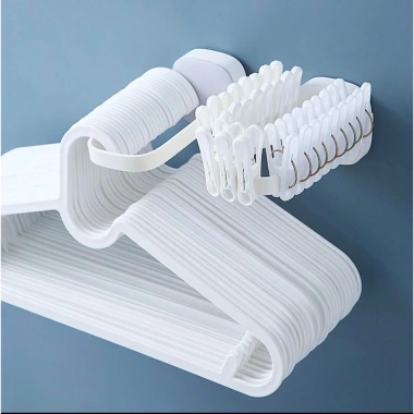 Giá treo móc phơi quần áo đa năng, kẹp dán tường chắc chắn - chỉ 15.000₫