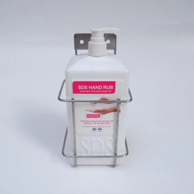 Giá treo nước rửa tay đa năng Inox 304 500ml-1.000ml, treo tường, chai tròn và vuông