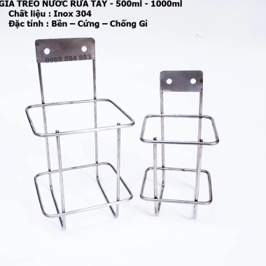 Giá treo nước rửa tay Inox 304 chai vuông 500ml-1.000ml gắn tường – Giá chỉ 60.480₫ 5 Giá treo nước rửa tay Inox 304 chai vuông 500ml-1.000ml gắn tường – Giá chỉ 60.480₫ 5