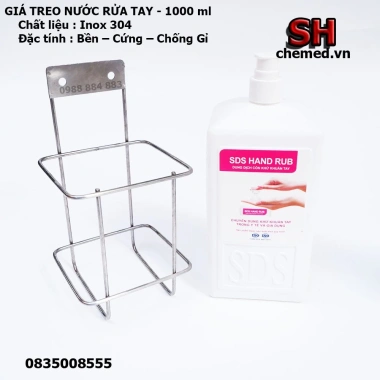 Giá treo nước rửa tay Inox 304 chai vuông 500ml-1.000ml gắn tường – Giá chỉ 60.480₫