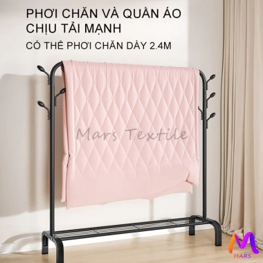 Giá Treo Quần Áo Đen Trắng Khung Sắt Chắc Chắn, Kệ Treo & Móc Phơi - 85.000 (Giá Gốc 107.100) 8