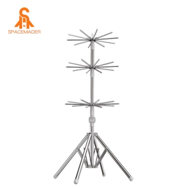 Giá treo quần áo gấp gọn thép không gỉ SPACEMADER - Giá phơi trẻ em, móc treo mũ kiểu cây, giảm giá 419.000₫