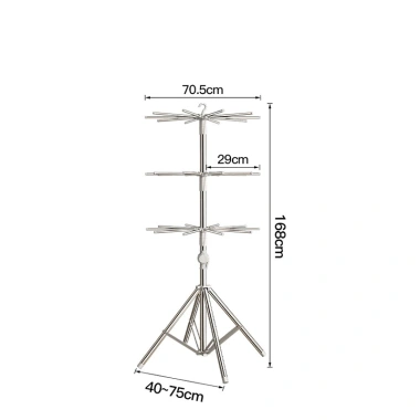 Giá treo quần áo gấp gọn thép không gỉ SPACEMADER - Giá phơi trẻ em, móc treo mũ kiểu cây, giảm giá 419.000₫