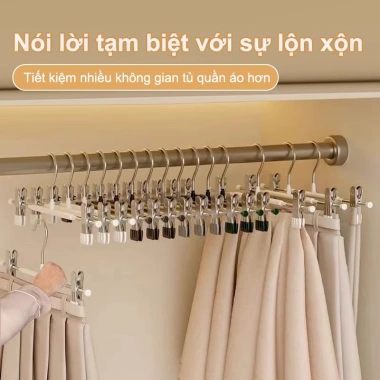 Giá Treo Quần Áo Inox Bọc Nhựa Cao Su Chống Trượt, Không Để Lại Vết Hằn - 63.063₫