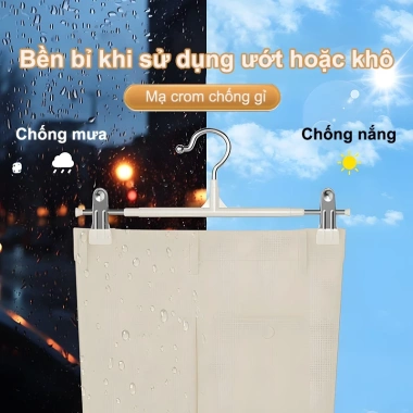 Giá Treo Quần Áo Inox Bọc Nhựa Cao Su Chống Trượt, Không Để Lại Vết Hằn - 63.063₫