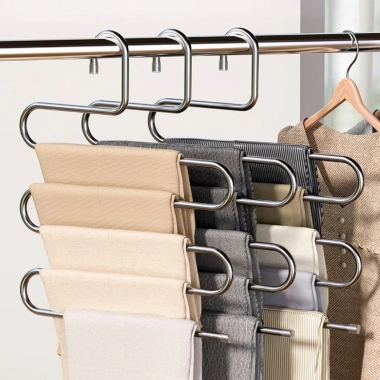 Giá treo quần áo inox nhiều tầng - Móc treo đồ tiện ích, chỉ 30.000đ