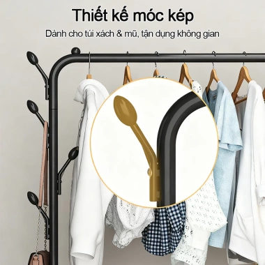 Giá Treo Quần Áo & Kệ Treo - Chắc Chắn, Sang Trọng, Dễ Lắp Đặt, 129.000₫ 5