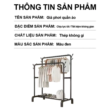 Giá Treo Quần Áo & Kệ Treo - Chắc Chắn, Sang Trọng, Dễ Lắp Đặt, 129.000₫ 9