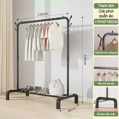 Giá Treo Quần Áo & Kệ Treo - Chắc Chắn, Sang Trọng, Dễ Lắp Đặt, 129.000₫ 10