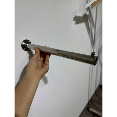 Giá treo quần áo tường inox 304 dài 25cm – Thanh treo kèm vít, giảm còn 50.000₫