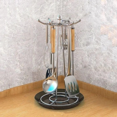 Giá treo thìa & xẻng nồi inox dày ổn định, đa năng 6 móc - Giảm chỉ 222.640₫ 5