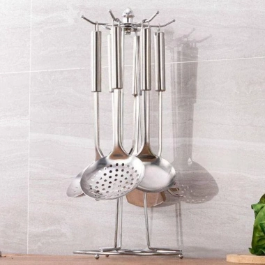 Giá treo thìa & xẻng nồi inox dày ổn định, đa năng 6 móc - Giảm chỉ 222.640₫ 8