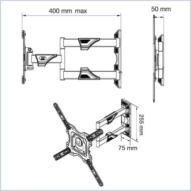 Giá treo tivi đa năng NB P4 32-55 inch nhập khẩu, đáng tin cậy, chỉ 285.000₫