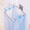 Giá treo túi đựng rác đa năng inox kiểu cửa sau, móc khăn sáng tạo - Chỉ 45.786₫ 3