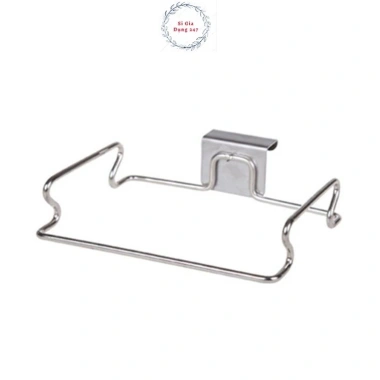 Giá treo túi đựng rác đa năng inox kiểu cửa sau, móc khăn sáng tạo - Chỉ 45.786₫