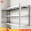 Giá treo tường hai tầng thép không gỉ - Đồ nhà bếp, lò vi sóng, giảm còn 419k