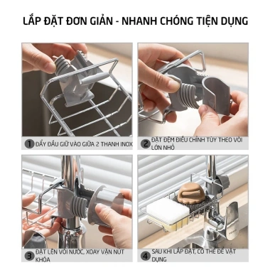 Giá Treo Vòi Đựng Đồ Inox M76 – Tiện Dụng Cho Đồ Giẻ, Rửa Chén Bát, Giá 29.000 5