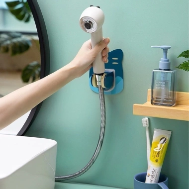 Giá Treo Vòi Hoa Sen Đế Kẹp Vòi Sen Vòi Xịt Toilet Gắn Tường Nhựa Chịu Lực Họa Tiết Thú FREESHIP 2