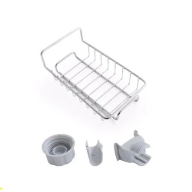Giá treo vòi inox không khoan đục - tiện lợi chứa giẻ rửa bát, chỉ 25.000 VND