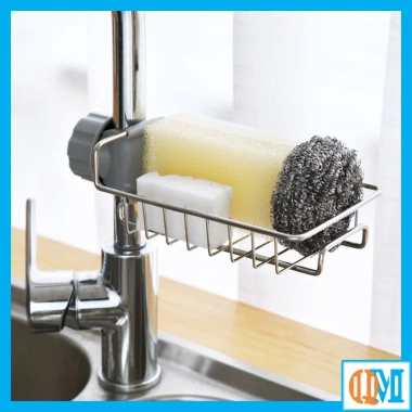 Giá treo vòi nước đựng đồ, giẻ rửa chén bát đa năng inox không gỉ - 36.000đ