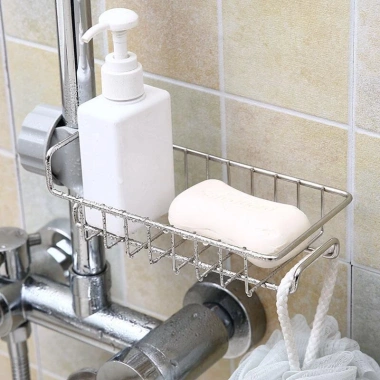 Giá treo vòi nước đựng đồ, giẻ rửa chén bát đa năng inox không gỉ - 36.000đ