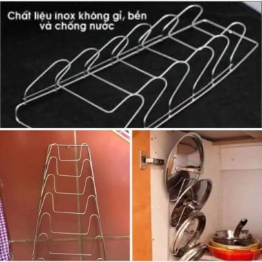 Giá treo vung nồi inox 7 tầng - Chịu nhiệt cao, lắp nhanh, giảm giá 22% chỉ 36.000₫