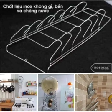 Giá treo vung nồi inox 7 tầng - Chịu nhiệt cao, lắp nhanh, giảm giá 22% chỉ 36.000₫