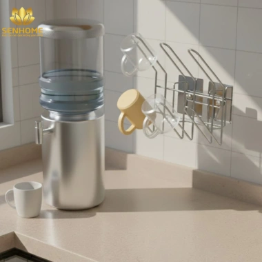 Giá úp 6 ly cốc inox 304 treo tường Senhome SH-TL32 Giá ưu đãi 139k 3