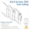 Giá úp 6 ly cốc inox 304 treo tường Senhome SH-TL32 Giá ưu đãi 139k 7
