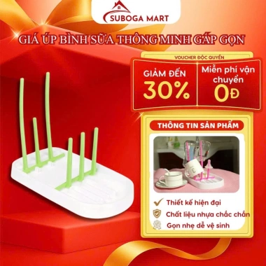 Giá úp bình sữa thông minh gấp gọn Nhật Bản an toàn, tiện lợi, chỉ 39.000₫