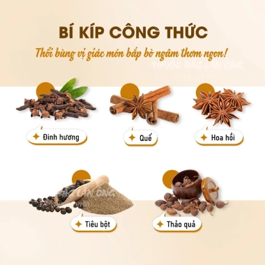 Gia vị bắp bò ngâm mắm - Gói hầm thảo mộc tự nhiên, set tự chọn, chỉ 8.000