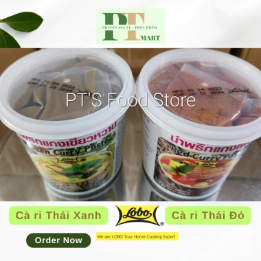 Gia vị cà ri Thái Lobo 400gr - Paste Đỏ và Xanh, giảm giá 125k, thơm ngon Thái