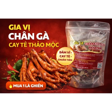 Gia vị chân gà cay thảo mộc 1 set - ủ 1-2kg, hương vị đậm đà, giảm còn 55.000đ