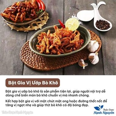 Gia vị làm thịt bò khô 1kg - Bột Thảo Dược Hạnh Nguyên, thơm ngon chuẩn vị, giá chỉ 9.000₫