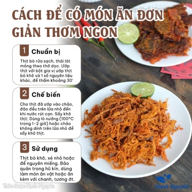 Gia vị làm thịt bò khô 1kg - Bột Thảo Dược Hạnh Nguyên, thơm ngon chuẩn vị, giá chỉ 9.000₫