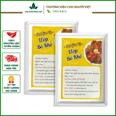 Gia vị làm thịt bò khô 40g - Bột thơm ngon chuẩn vị, 10k, Chợ Thảo Dược Việt