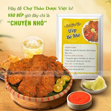 Gia vị làm thịt bò khô 40g - Bột thơm ngon chuẩn vị, 10k, Chợ Thảo Dược Việt
