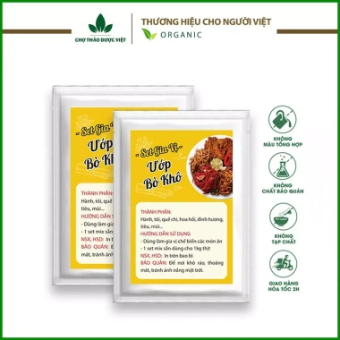 Gia vị làm thịt bò khô 40g - Bột thơm ngon chuẩn vị, 10k, Chợ Thảo Dược Việt